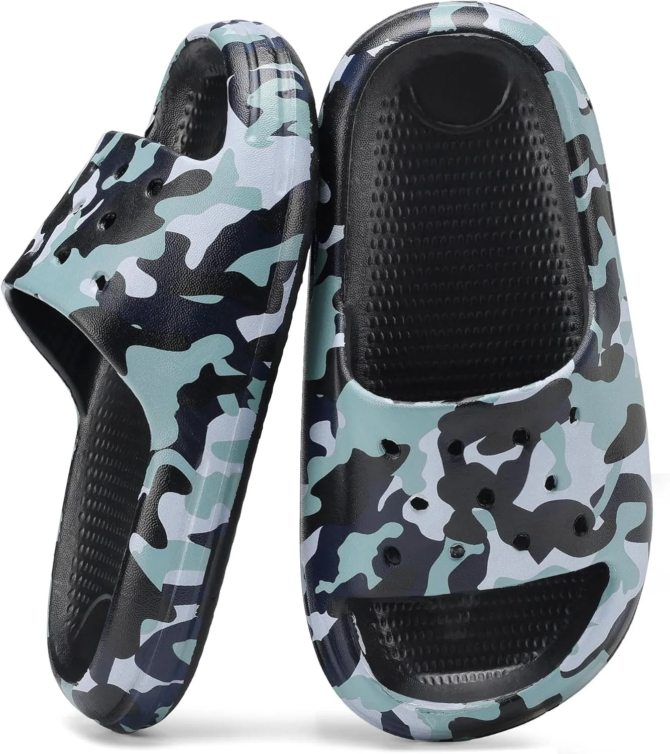 Kids Cloud Slides Boys Girls Non Slip Slip On Shower Sandals, Comfort Slippers for Summer, Pool, Beach, and Water Activities