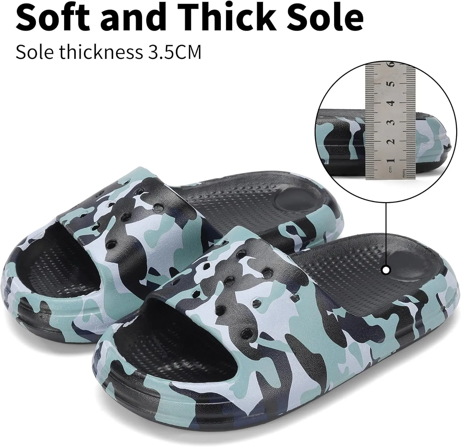 Kids Cloud Slides Boys Girls Non Slip Slip On Shower Sandals, Comfort Slippers for Summer, Pool, Beach, and Water Activities