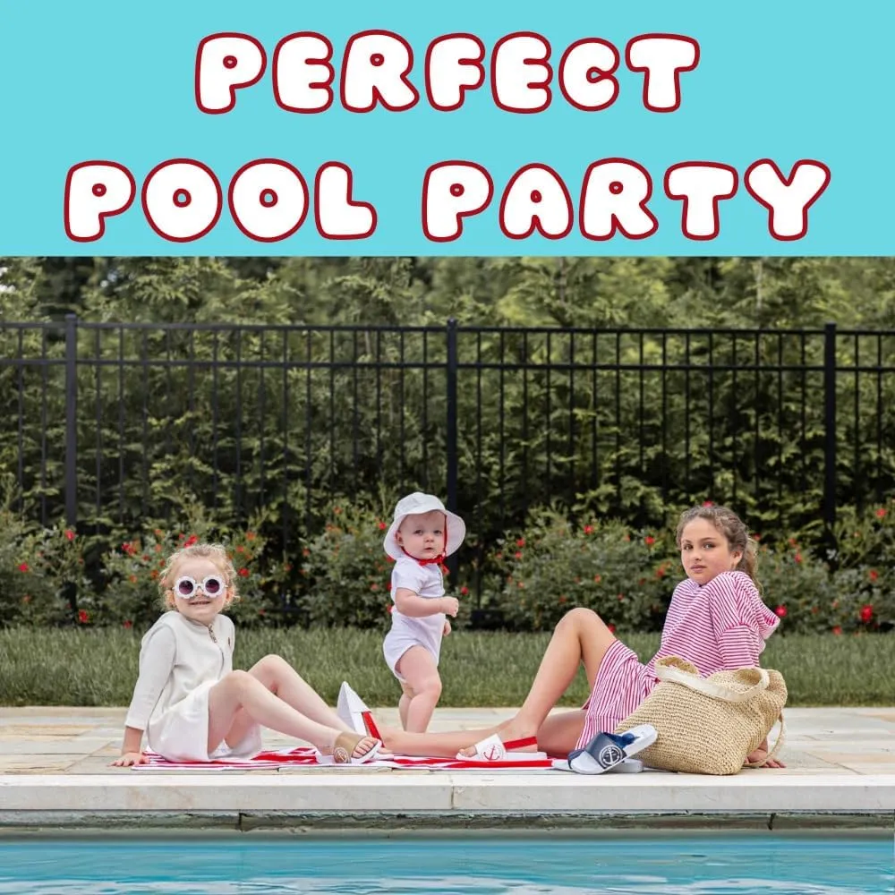 Kids Pool Slippers, Waterproof Slingback Slides, For poolside, Beach, Boating, Sprinkler, Sildes That Stay On Around Water
