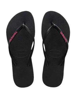 Kids Slim Rubber Logo Thongs