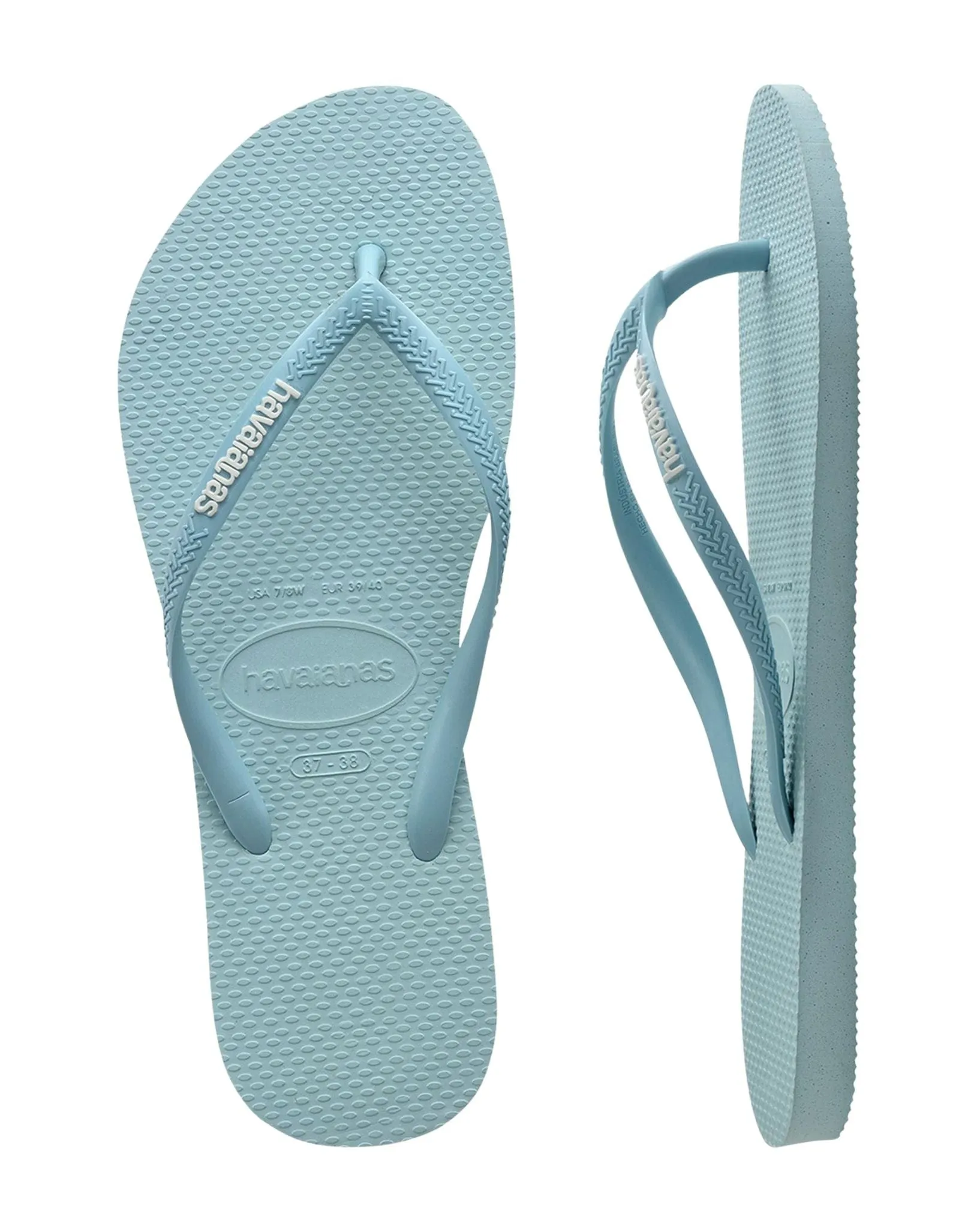 Kids Slim Rubber Logo Thongs