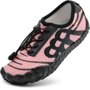 Kids Water Shoes Boys Girls Quick-Dry Beach Lightweight Toddler Barefoot Shoes Slip On Soft Walking Sneakers for Swim Beach Pool Black
