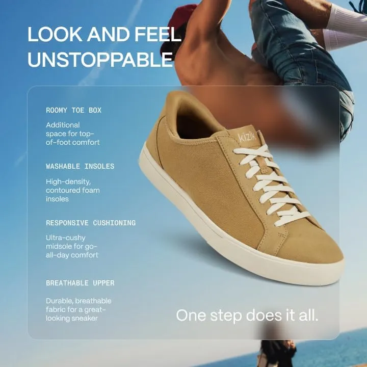 Kizik Irvine Comfortable Breathable Stretch Slip On Sneakers- Easy Slip-Ons | Casual Shoes for Men, Women and Elderly | Stylish Shoes for Everyday - Wide Width