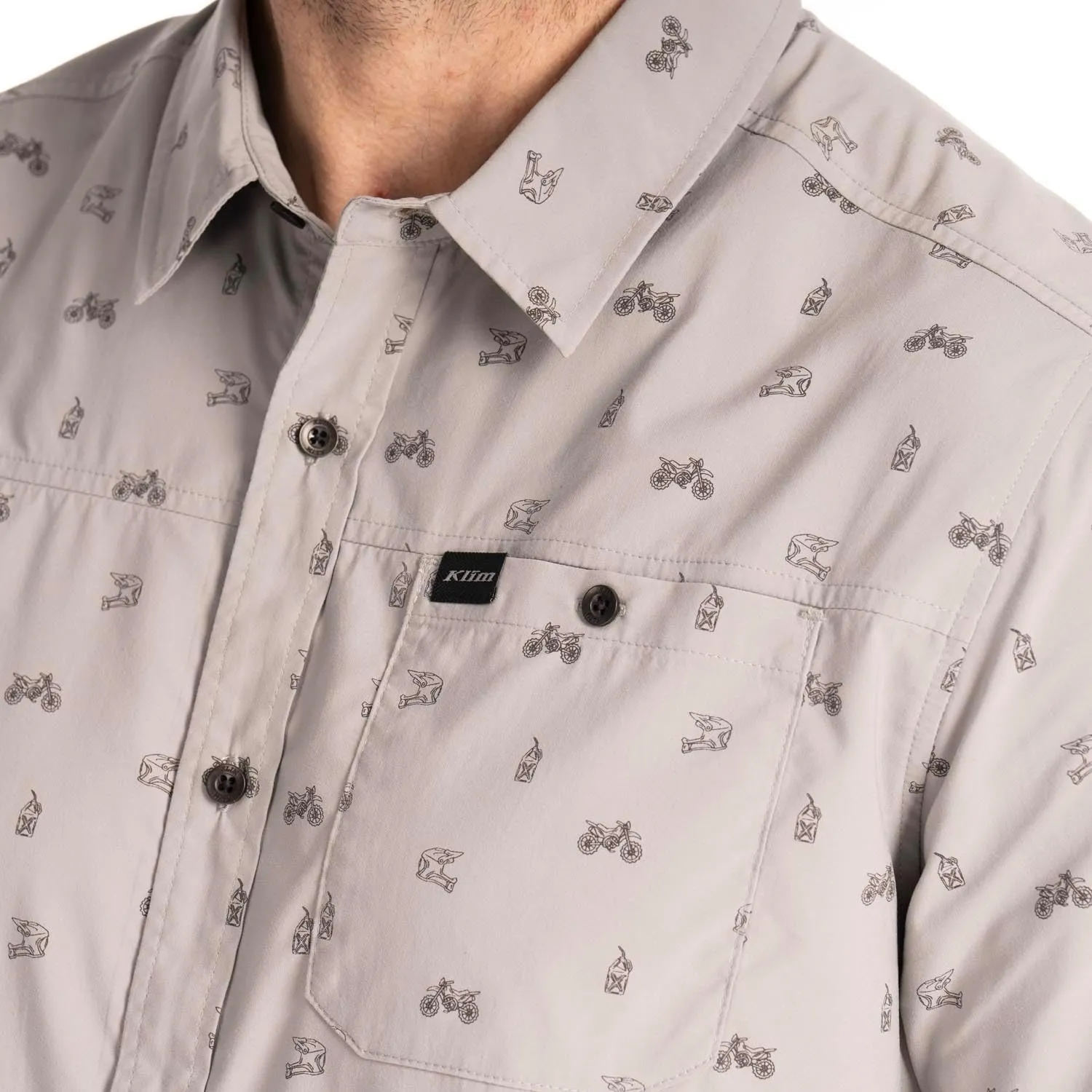 KLIM Men's Rambler Stretch Shirt Short Sleeve Button Down