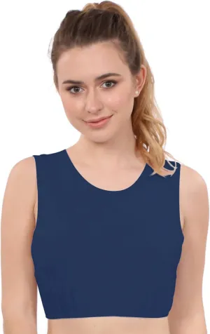 Kosher Casual Modest High Neck Crop Tank, Women’s Sleeveless Full Shoulder Top