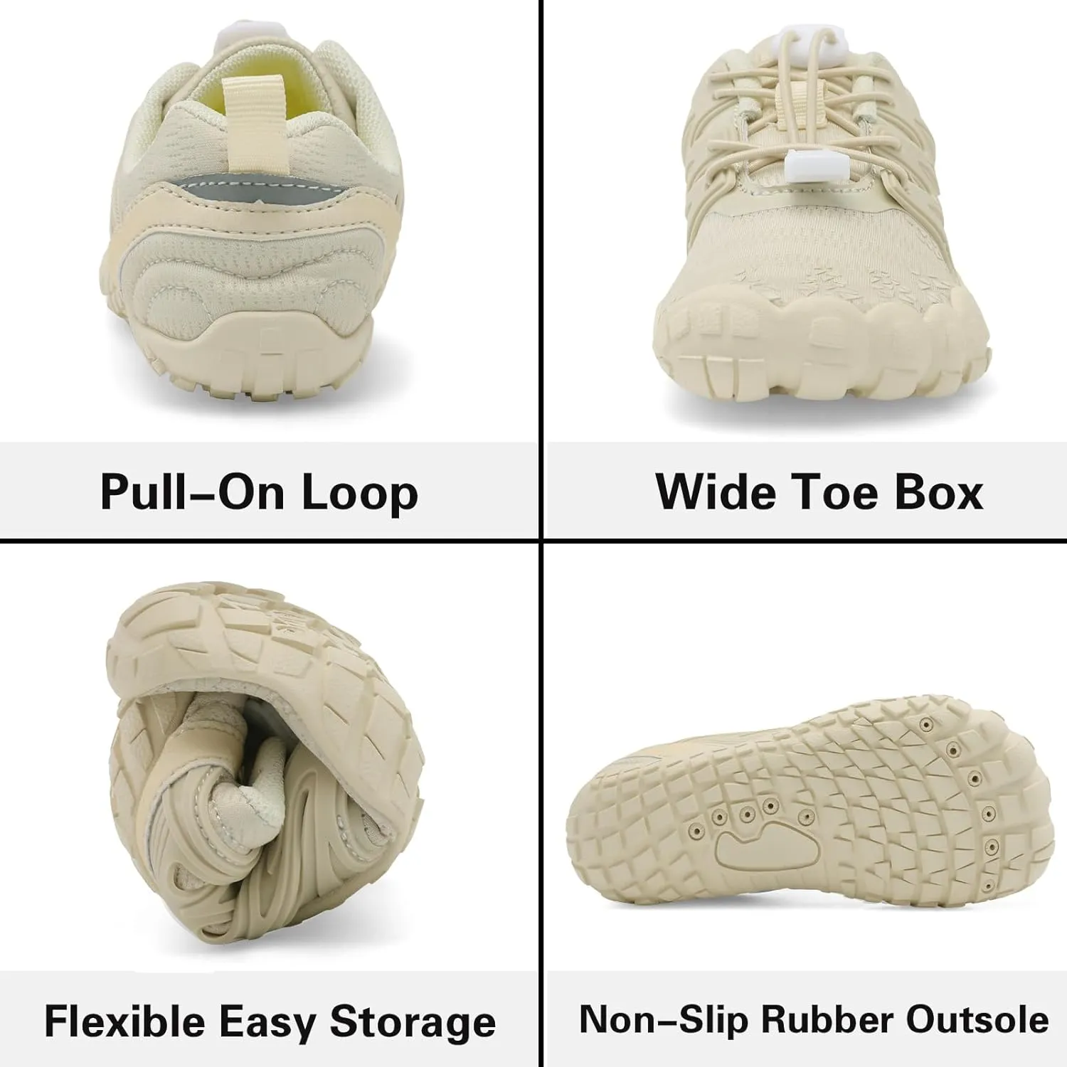 L-RUN Kids Water Shoes Boys Girls Barefoot Water Hiking Shoes Indoor Outdoor Quick Dry Athletic Sneaker Shoes