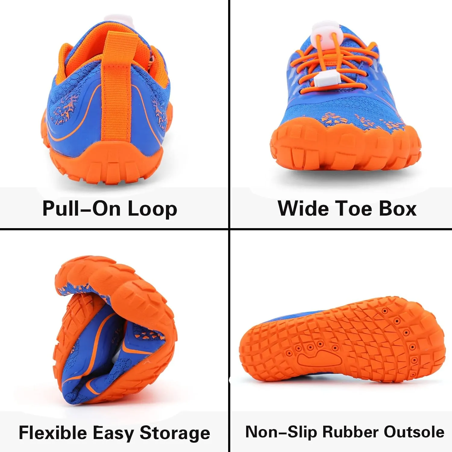 L-RUN Kids Water Shoes Boys Girls Barefoot Water Hiking Shoes Indoor Outdoor Quick Dry Athletic Sneaker Shoes