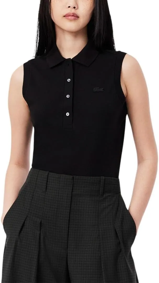 Lacoste Women's L.12.D Slim Fit Sleeveless Polo