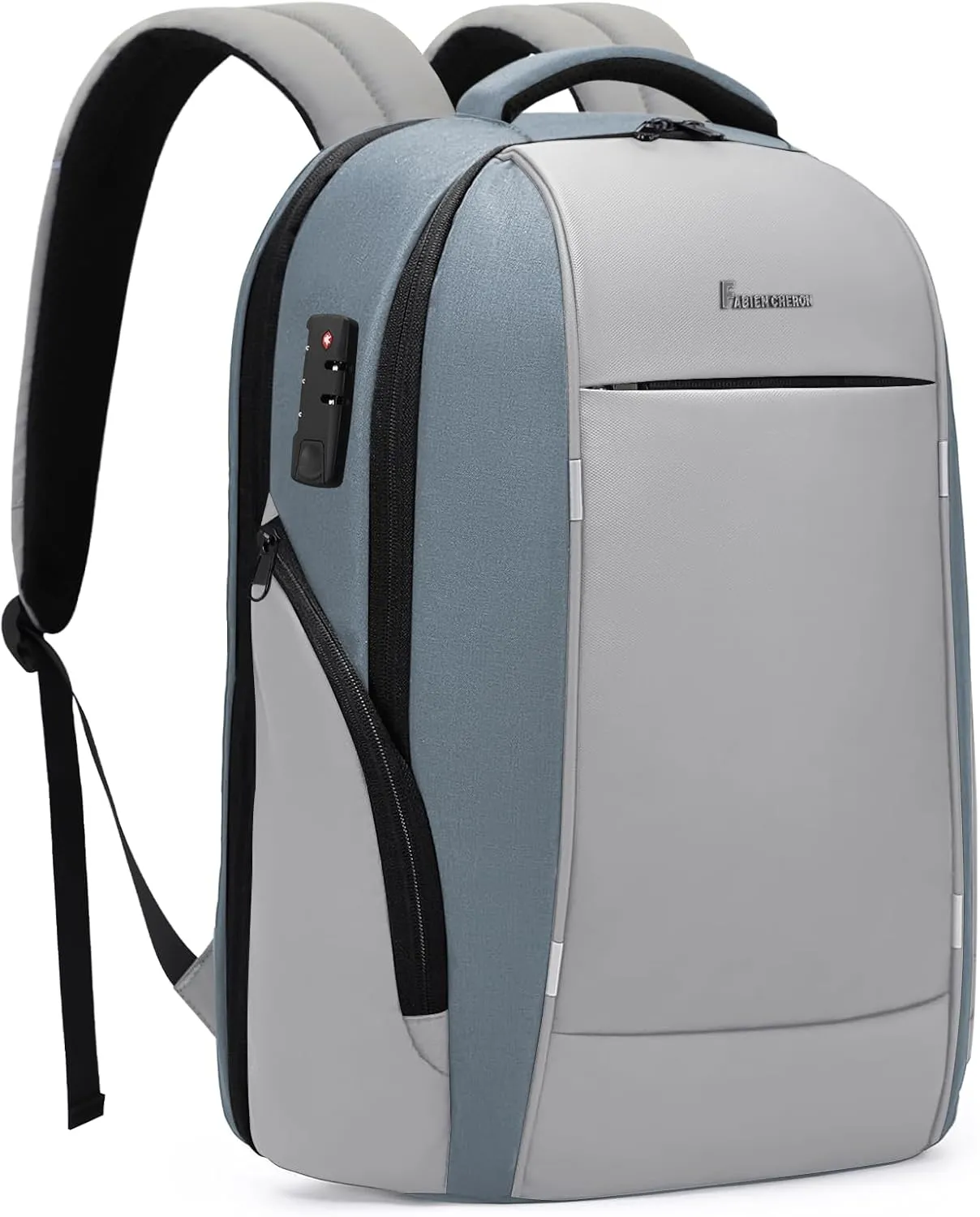 Laptop Backpack for Men,17.3 Inch Professional Backpack for Travel Carry on Flight Approved,Anti Theft Backpack with Lock and USB Charging Port(Grey)