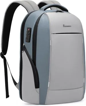 Laptop Backpack for Men,17.3 Inch Professional Backpack for Travel Carry on Flight Approved,Anti Theft Backpack with Lock and USB Charging Port(Grey)