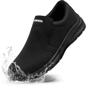 LARNMERN Women Non Slip Work Shoes Kitchen Chef Waterproof Slip Resistant Shoe Walking Food Service Restaurant Slip on Casual Fashion Working Footwear Comfortable Lightweight
