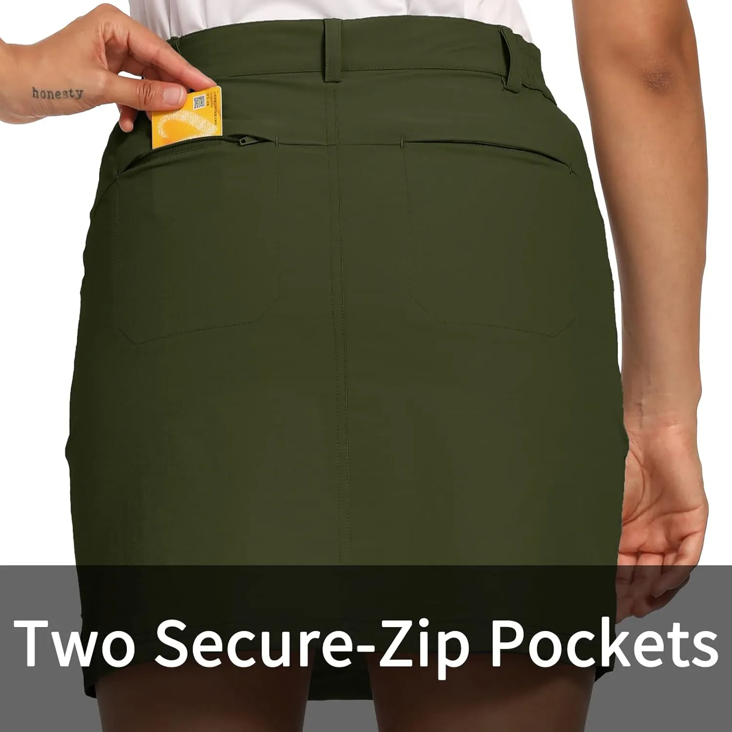 LastFor1 Women's Outdoor Skort Golf Skorts Active Athletic Skort UPF 50  Hiking Casual Skirt Quick Dry with Pockets