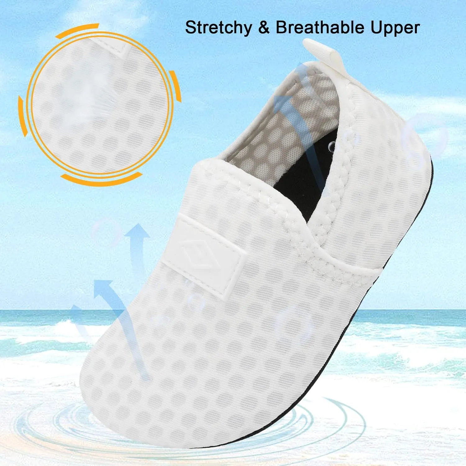 Lefflow Toddler Water Shoes Kids Quick Dry Beach Swim Socks Shoes Baby Non Slip House Slippers