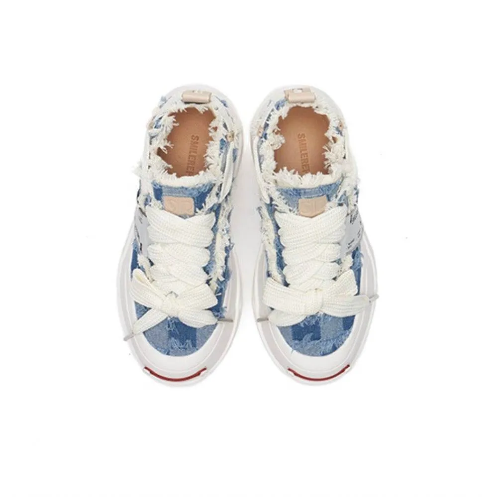 Light Blue Plaid Denim Canvas SB Sneaker