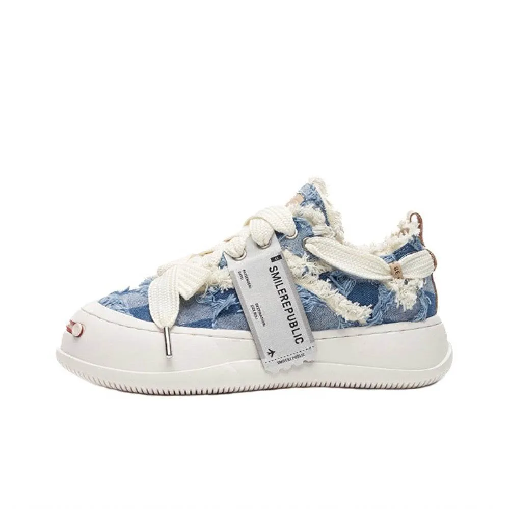Light Blue Plaid Denim Canvas SB Sneaker