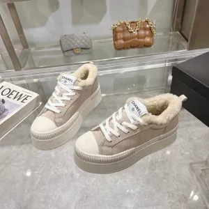 Light CHANEL With Wool Sneaker VR-enabled Summer markdown Suede 944557  Beige Lining