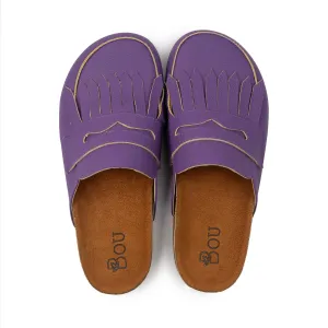 Loafer Clogs " Fringed " - Velvet Violet