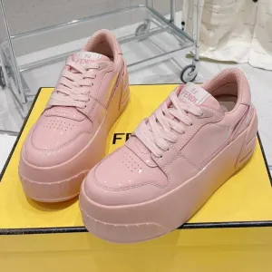 LOW-TOP Rapid shipping IN LIGHT CALFSKIN FENDI FENDI Wide array PINK TRAINER