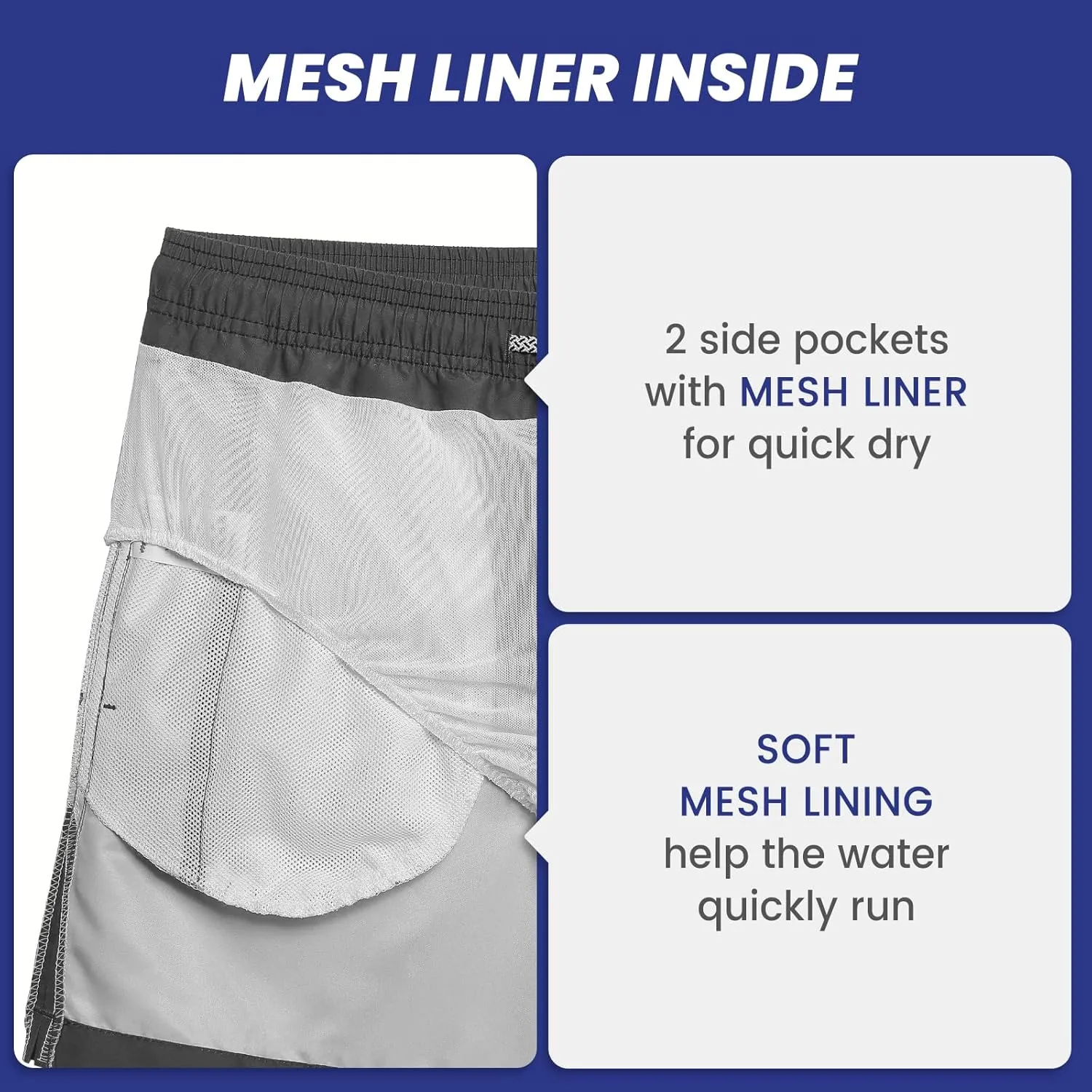 maamgic Mens Swim Trunks 5" with Mesh Lining Quick Dry Bathing Suits for Men Swim Shorts Swimwear