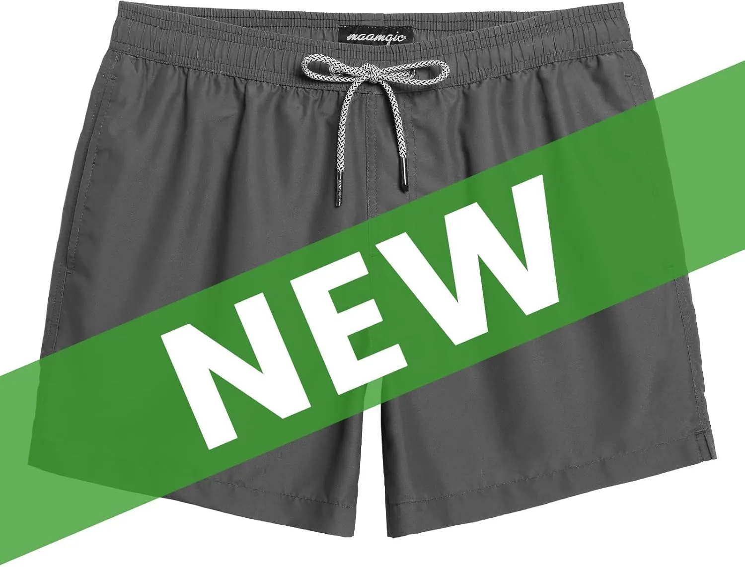 maamgic Mens Swim Trunks 5" with Mesh Lining Quick Dry Bathing Suits for Men Swim Shorts Swimwear