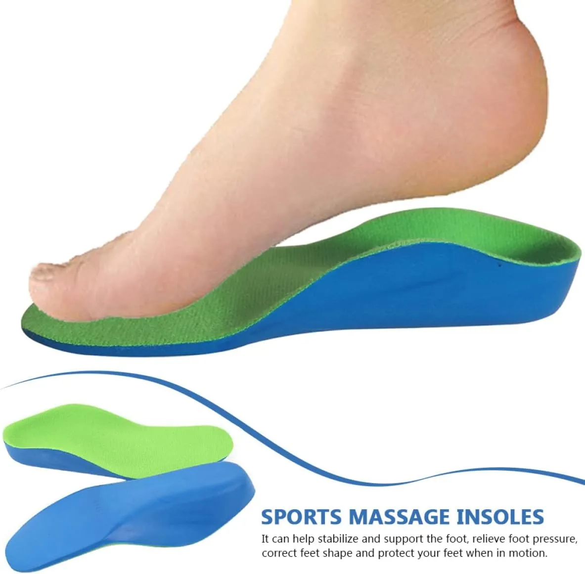 MAGICLULU 1Pair Orthotic Insole for Durable Arch Support Shoe Pad with Advanced Cushioning Ergonomic Design Breathable Material for Comfort and Relief from Foot