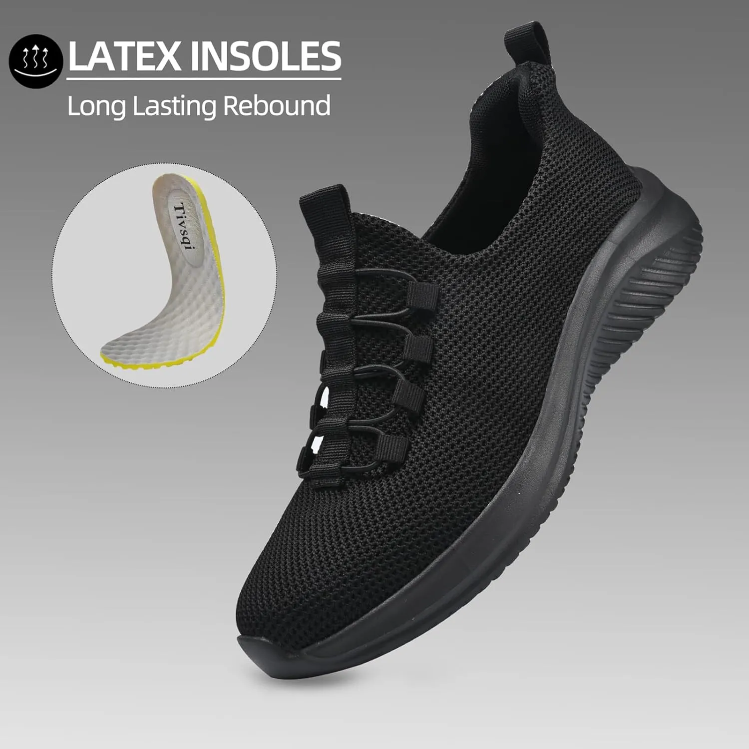 Mans Slip on Loafers Hands Free Casual Shoes Kint Walking Shoes
