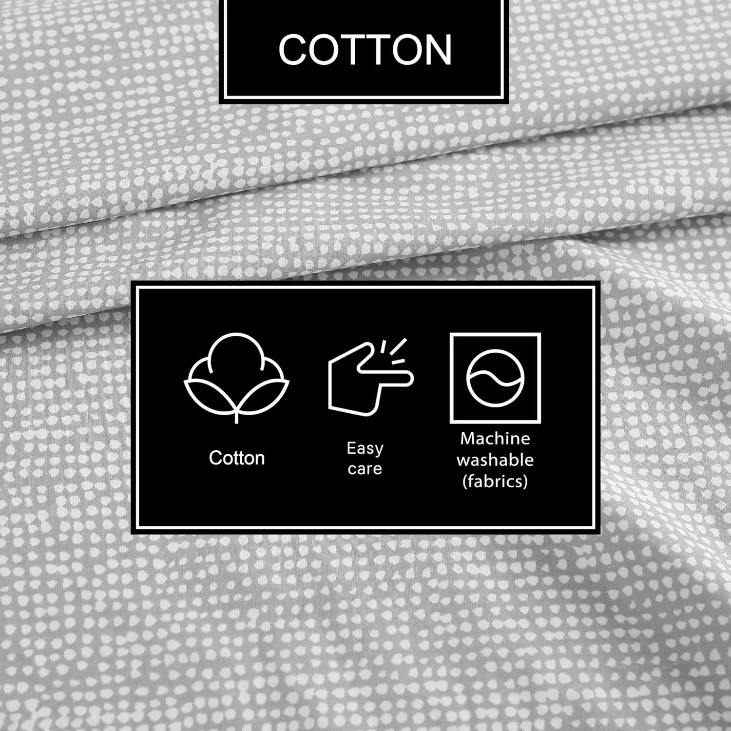 Marimekko - Queen Sheet Set, Premium Cotton Percale Bedding Set with Matching Shams, Lightweight & Breathable Bed Essentials (Orkanen Grey, Queen)