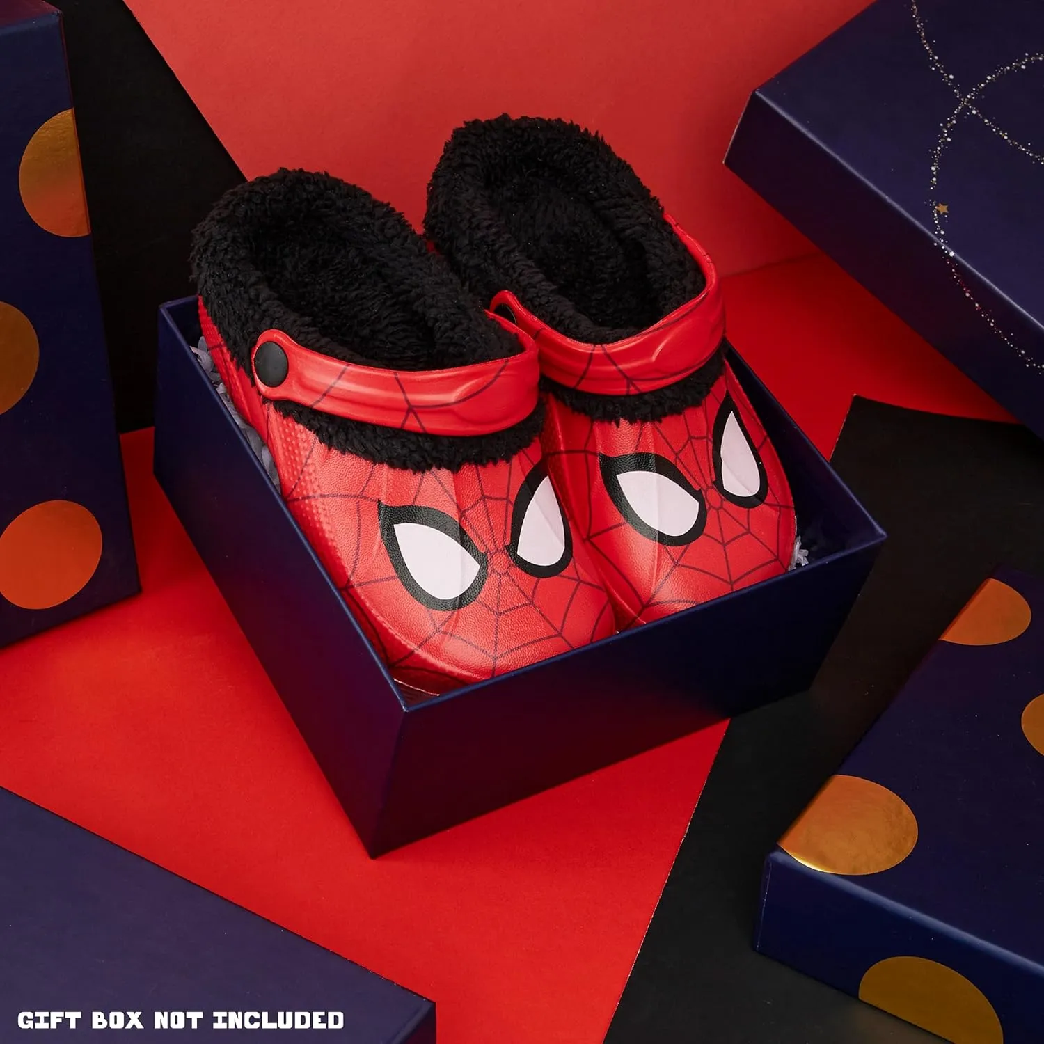 Marvel Spiderman Boys Winter Clogs, Fleece Lined Clogs Garden Shoes Spidey Gifts