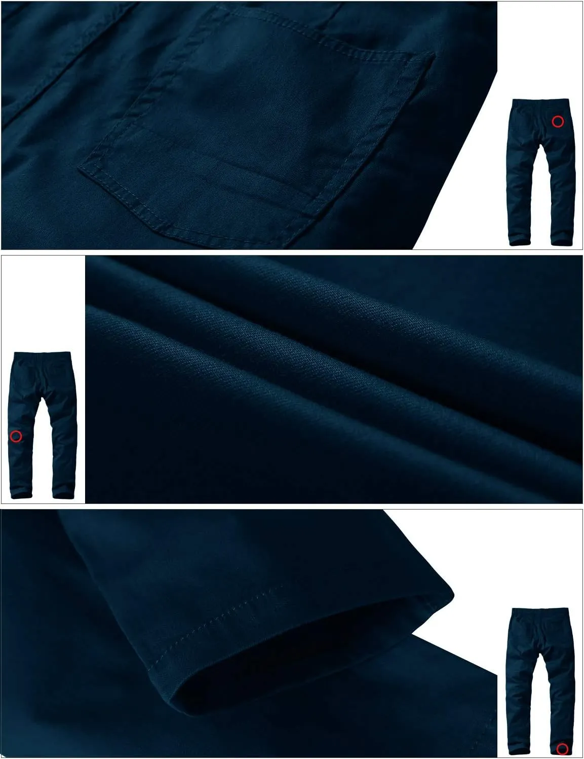 Match Men's Slim Tapered Stretchy Casual Pants #8105