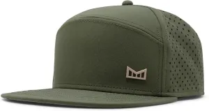 melin Trenches Icon Hydro, Performance Snapback Hat, Water-Resistant Flat Bill Caps for Men & Women, Golf, Running or Workout