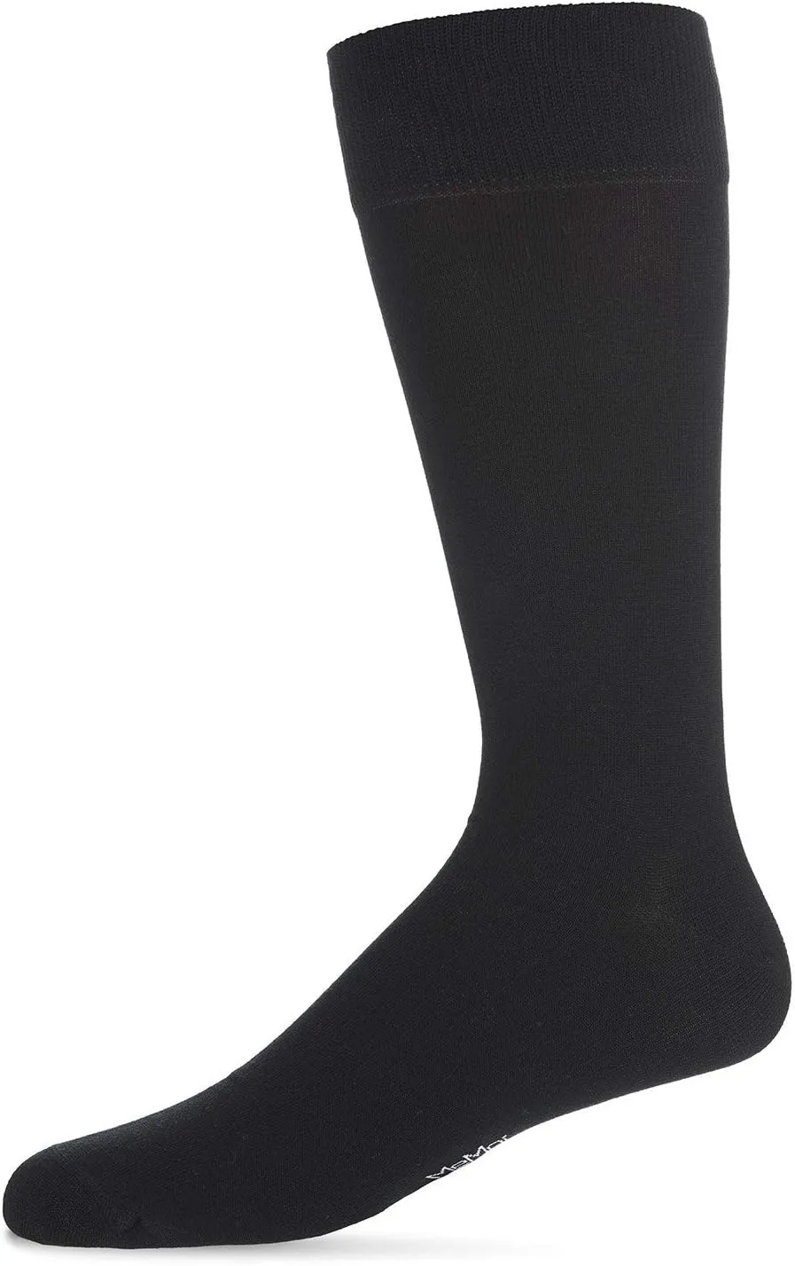 MeMoi Men's 3 Pair Pack Flat Knit Mercerized Cotton Crew Socks