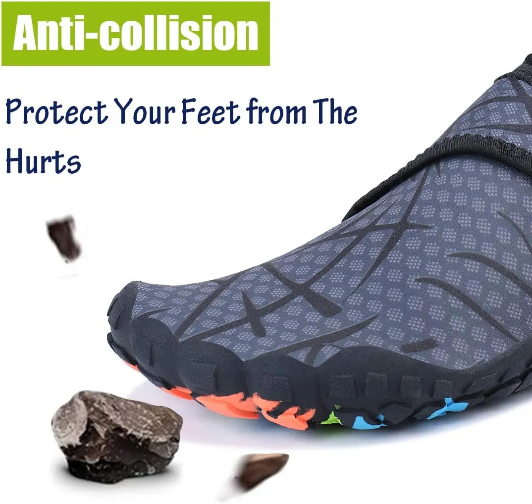 Men Women Water Sports Shoes Slip-on Quick Dry Aqua Swim Shoes for Pool Beach Surf Walking Water Park