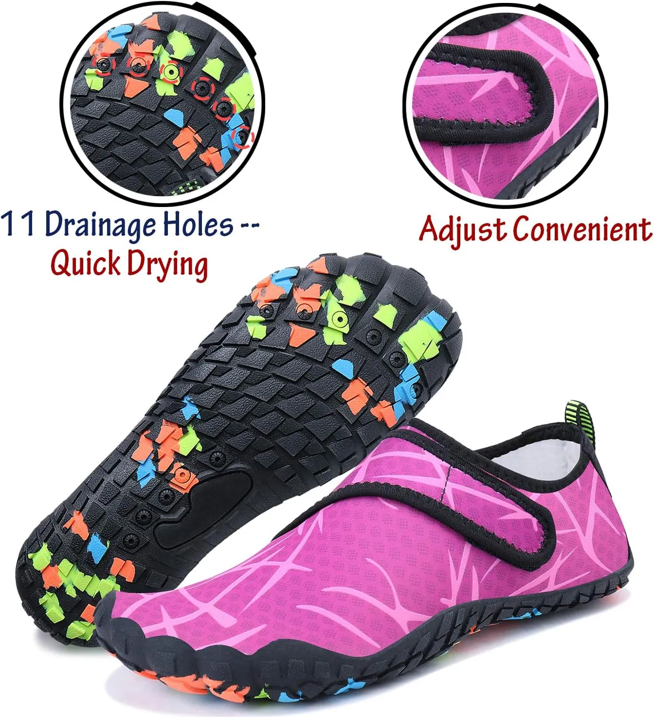 Men Women Water Sports Shoes Slip-on Quick Dry Aqua Swim Shoes for Pool Beach Surf Walking Water Park