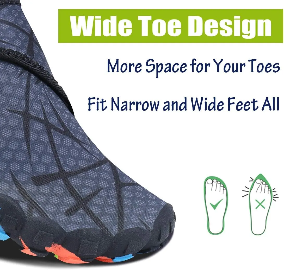 Men Women Water Sports Shoes Slip-on Quick Dry Aqua Swim Shoes for Pool Beach Surf Walking Water Park