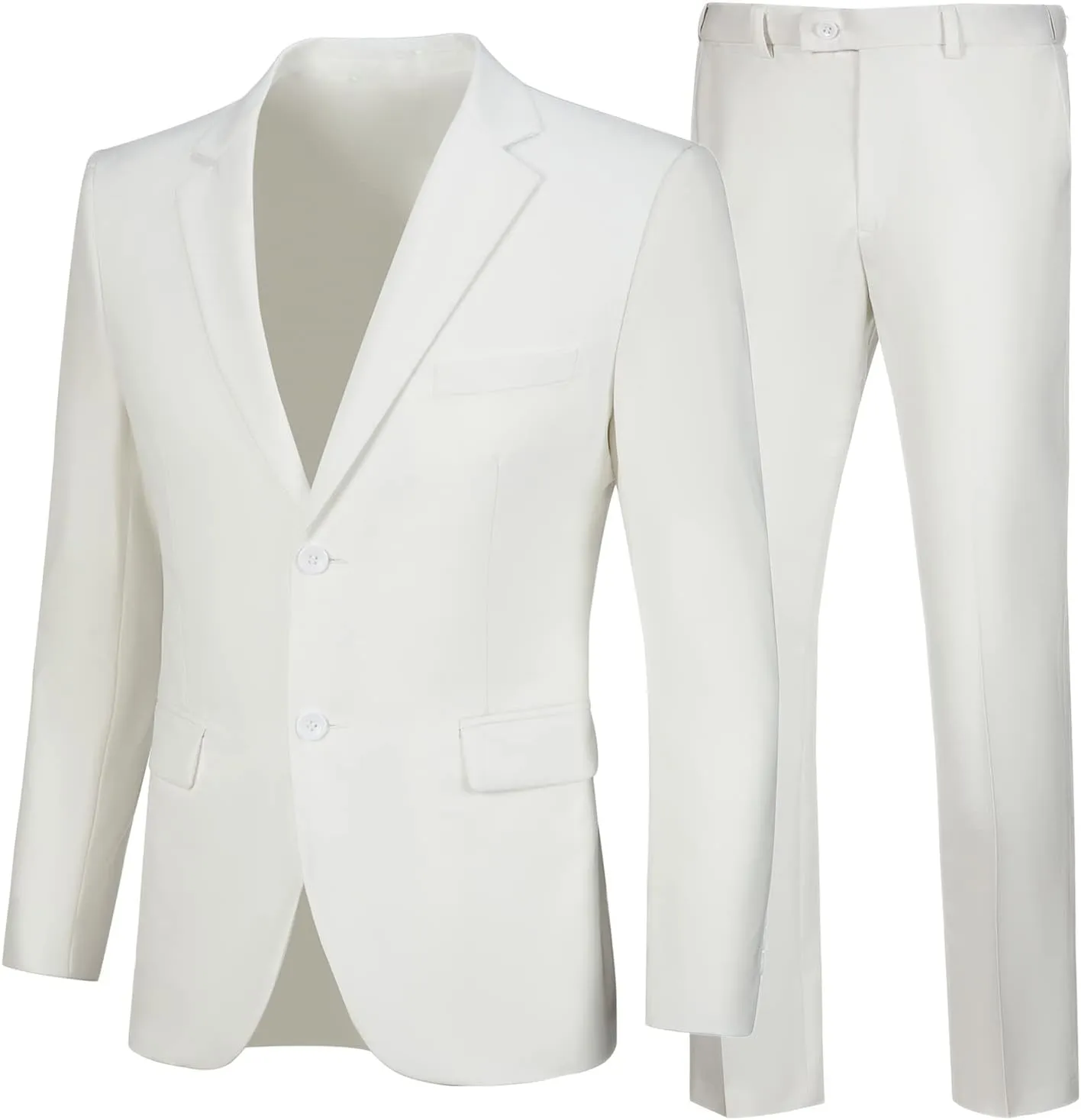 Mens 2 Piece Suit Slim Fit Business Wedding Party Tuxedo Dress Suits for Men Jacket and Pants Set