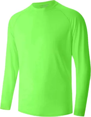 Men's Athletic Running Shirt Long Sleeve Quick Dry UPF 50  Sun Protection Hiking Fishing T-Shirts for Men