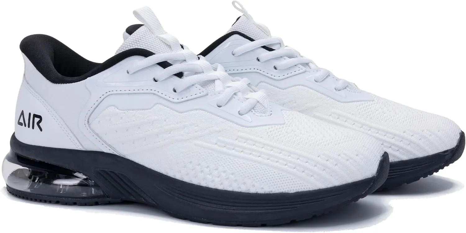 Mens Athletic Running Shoes Easy Slip On Tennis Sneakers Lightweight Comfortable Gym Walking Shoes for Men