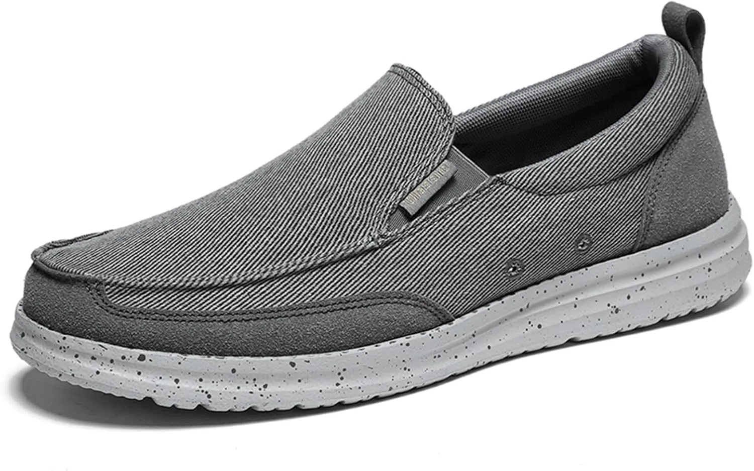 Mens Canvas Slip On Loafers Lightweight Comfy Business Driving Boat Shoes Casual Outdoor Breathable Non-Slip Flat Walking Shoes