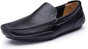 Men's Casual Leather Loafers Slip On Flat Shoes Driving Moccasins Penny Shoes