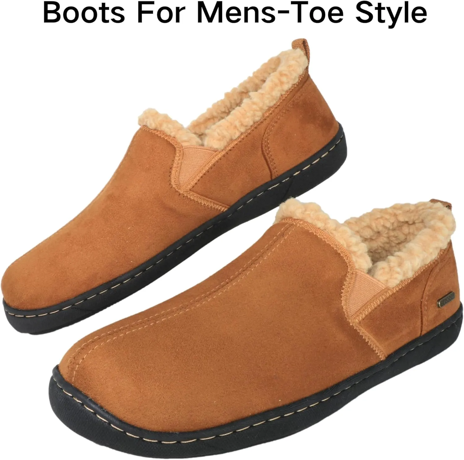Men's Comfort Slippers,Memory Foam Loafer Shoes with Wool Blend Lining