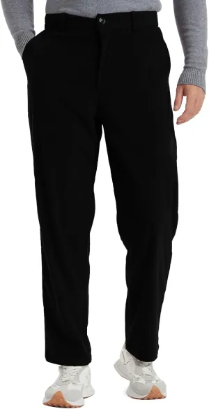 Men's Corduroy Pants Slim Casual Straight Pants Mens Vintage Comfort Flat Front Classic with Pocket Cargo Pants