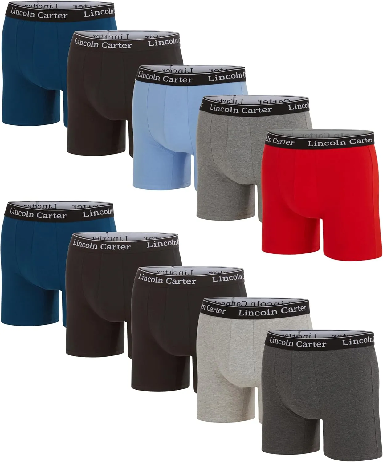 Mens Cotton Stretch Boxer Briefs, Fly/No Fly - Breathable Anti Chafing Tagless Underwear for Men - Multipack