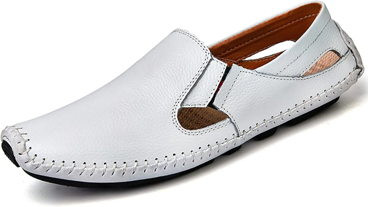 Men's Driving Shoes Leather Fashion Slipper Casual Slip on Loafers Shoes in Summer