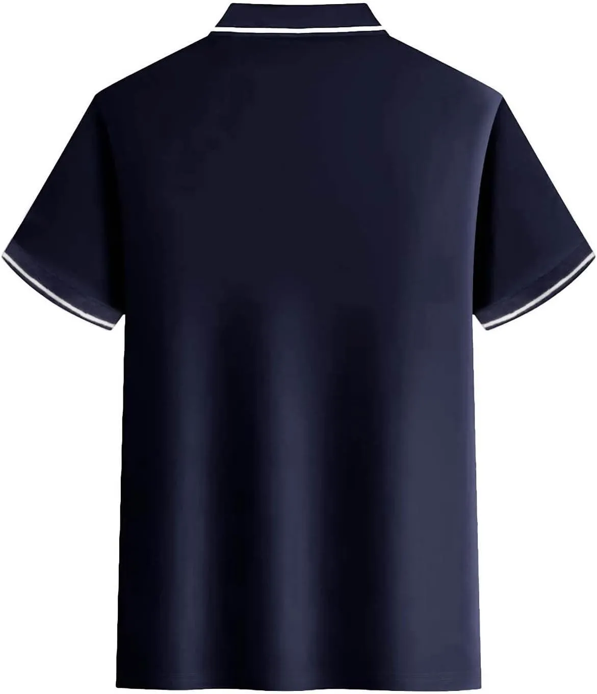 Mens Golf Shirt Short Sleeve Causal V Neck Polo Shirts Slim Fit Solid Button Down Collar T-Shirt Loose Pullover