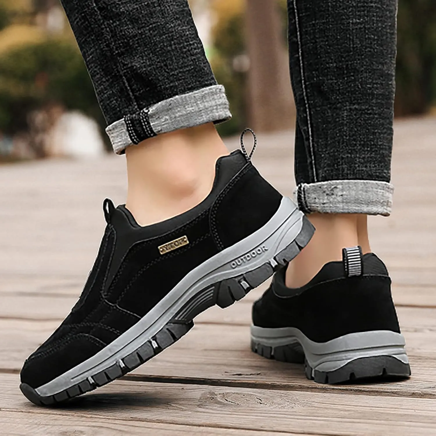 Men's Kiking Shoes Sports Walking Running Traveling Lightweight Breathable Slip On Loafers