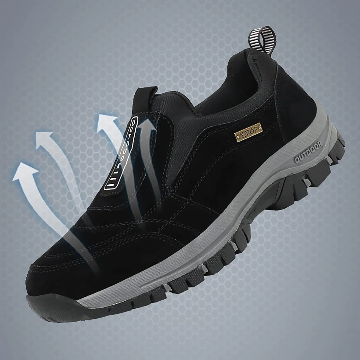 Men's Kiking Shoes Sports Walking Running Traveling Lightweight Breathable Slip On Loafers