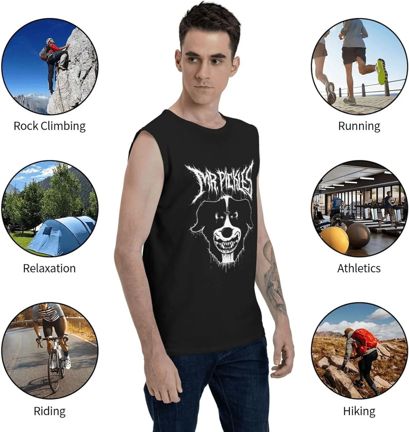 Mens Muscle Quick Dry Tank Tops Sleeveless Undershirt for Gym Bodybuilding