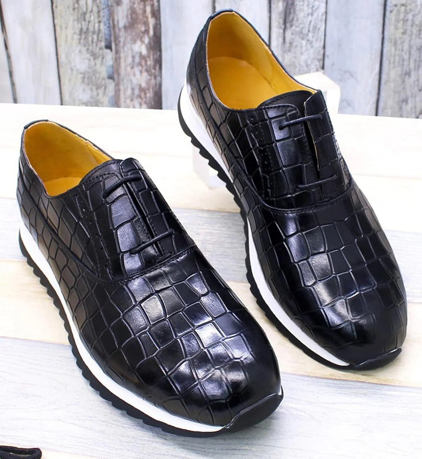 Mens Sneakers Casual Shoes Fashion Comfort Walking Shoes Modern Breathable Genunie Leather Flat Oxfords Men's Running Shoes
