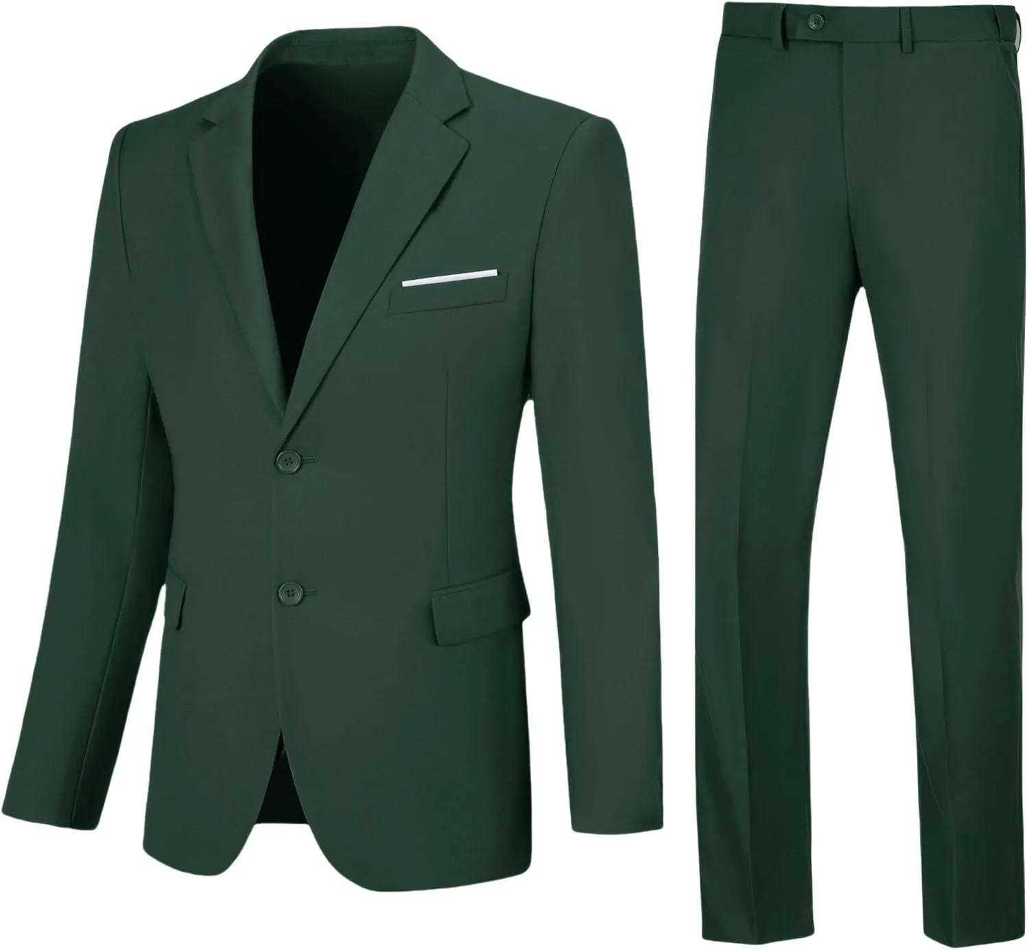 Men's Suit Slim Fit 2 Piece Prom Suits Two Button Jacket Blazer Pants Formal Wedding Dinner Business Tuxedo
