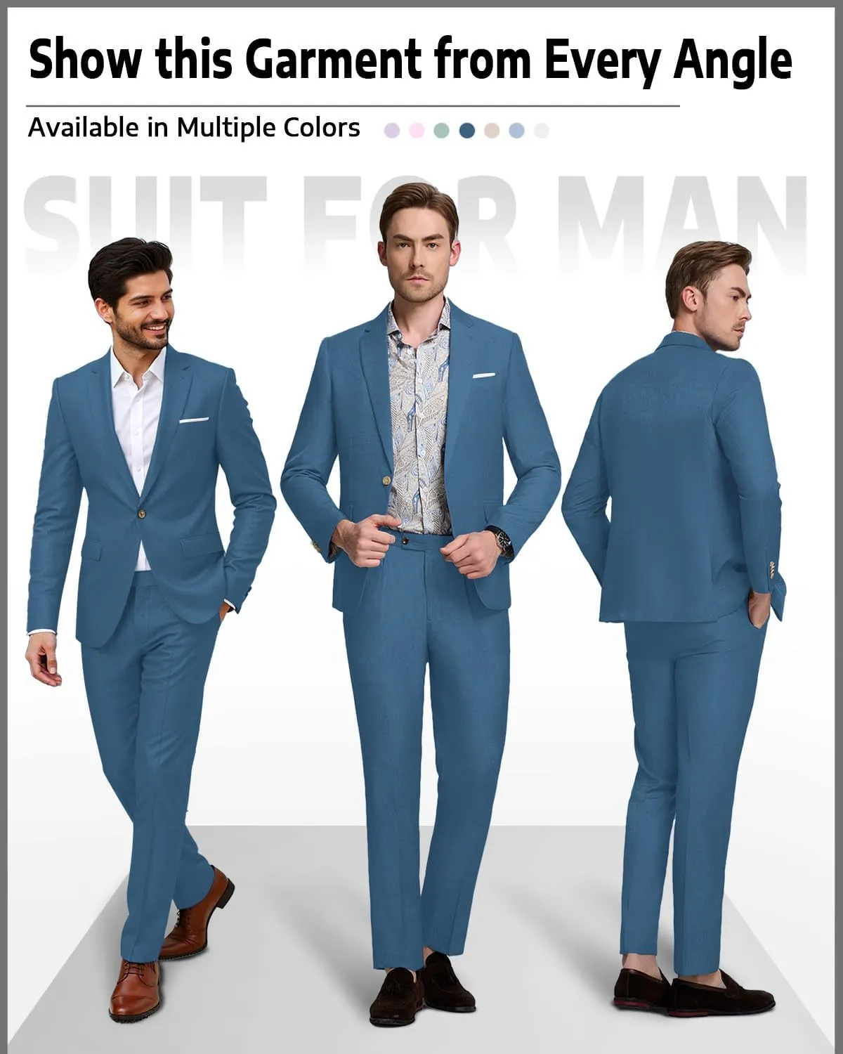 Men's Suit Tencel Linen Two Piece Slim Fit Summer Grooms Wedding Prom Dress Tuxedo Suits for Men Blazer Pants Set